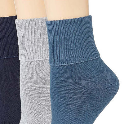 Mixit Mary Jane 3 Pair Turncuff Socks Womens