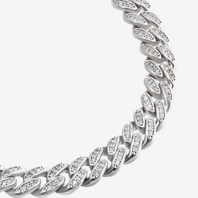 Sterling Silver 8 1/2 Inch Solid Link Chain Bracelet