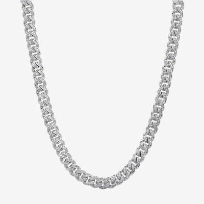 Sterling Silver 22 Inch Solid Link Chain Necklace