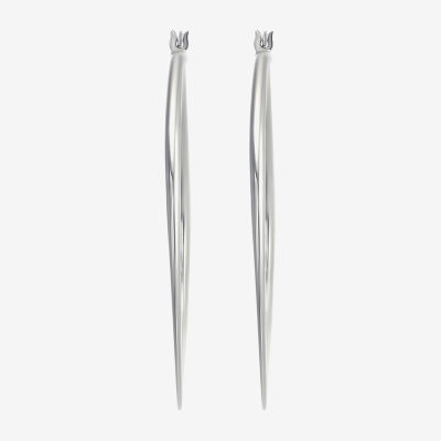 Sterling Silver 45.5mm Round Hoop Earrings