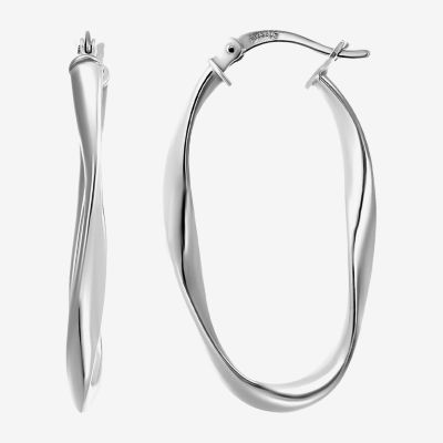 Womens Sterling Silver Round Pair Earring Set