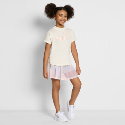 PUMA Big Girls Crew Neck Short Sleeve Graphic T-Shirt