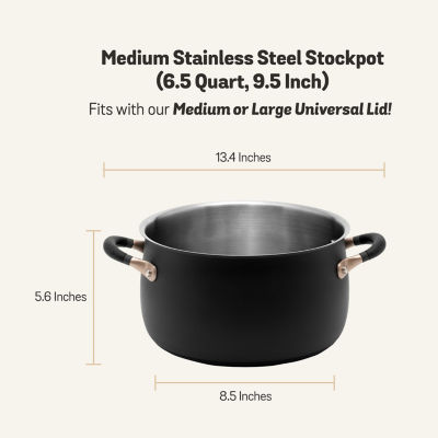 Meyer Accent Collections Stainless Steel 6.5-qt. Stockpot