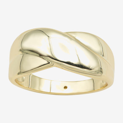 Sparkle Allure Womens 2.5MM Pure Silver Over Brass Crossover Band