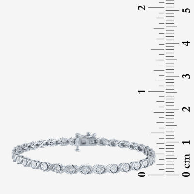 G-H / I1-I2) 1/ CT. T.W. Lab Grown White Diamond Sterling Silver Inch Tennis Bracelet