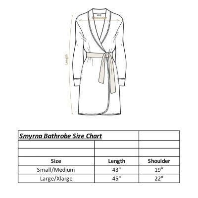 Linum Home Textiles Smyrna Hotel Luxery Unisex Adult Terry Cloth Long Sleeve Knee Length Robe