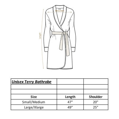 Linum Home Textiles Terry Cloth Unisex Adult Long Sleeve Length Robe