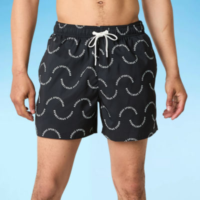 adidas Mens Drawstring Waist Lined Swim Shorts