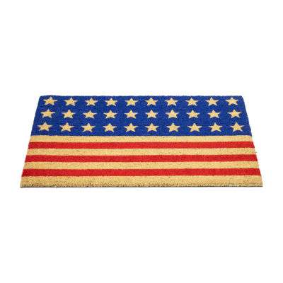 Northlight Stars And Stripes Coir Outdoor Star Indoor Rectangular Doormat