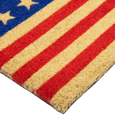 Northlight Stars And Stripes Coir Outdoor Star Indoor Rectangular Doormat