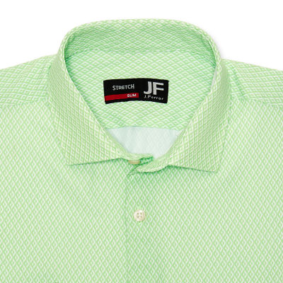 J. Ferrar Mens Super Slim Fit Easy Care Long Sleeve Dress Shirt