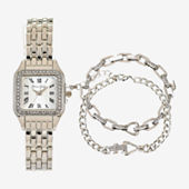 Armitron Womens White Leather Strap Watch 75-5977mpgpwt  display picture 3