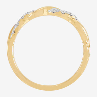 (H-I / I1) Womens 4MM 1/4 CT. T.W. Lab Grown White Diamond 10K Gold Wedding Band