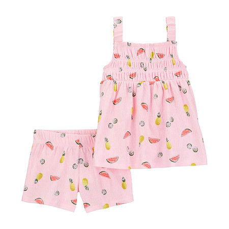 Carter's Baby Girls 2-pc. Short Set, 3 Months, Pink