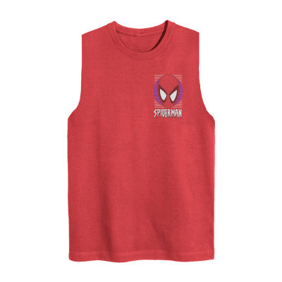 Mens Crew Neck Spiderman Muscle Tank