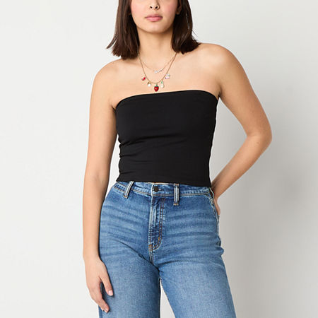 Arizona Womens Tube Top Juniors, 3x-large, Black