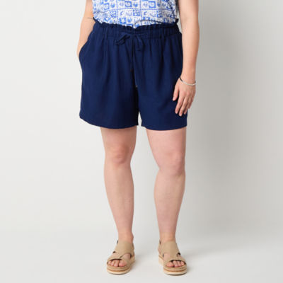St. John's Bay Womens Pull-On Short Plus