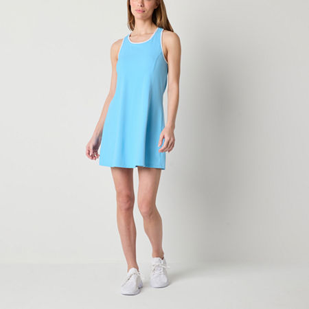 Xersion EverRestore Womens Sleeveless Tennis Dress, Small, Blue