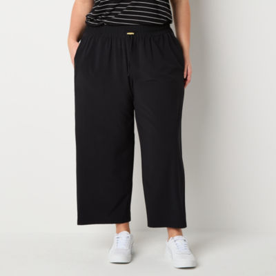 Stylus Plus Womens Mid Rise Straight Fit Cropped Pant