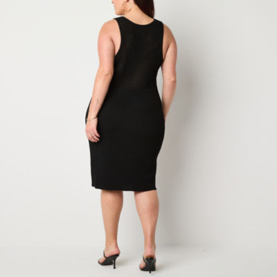 Bold Elements Womens Plus Sleeveless Bodycon Dress