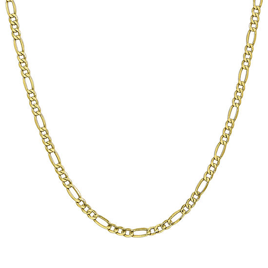 10K Gold 20 Inch Semisolid Figaro Chain Necklace