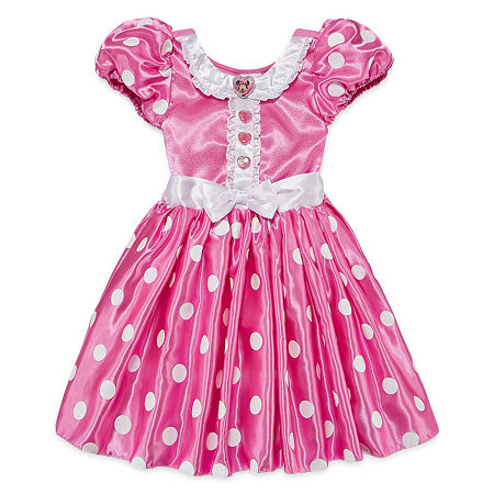 Disney Collection Minnie Mouse Girls Dress Up Costume, 4, Pink