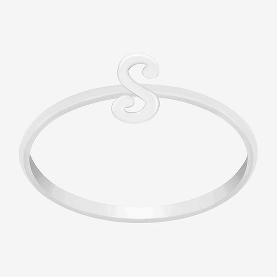 Itsy Bitsy Initial Sterling Silver Band