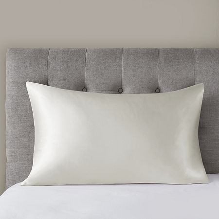 Madison Park Single Silk Pillowcase, One Size, White