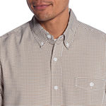 American Threads Mens Classic Fit Short Sleeve Plaid Button-Down Shirt