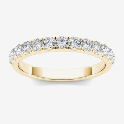 Womens 2MM 1/2 CT. T.W. Natural White Diamond 14K Gold Wedding Band