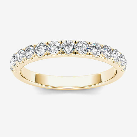 Womens 2MM 1/2 CT. T.W. Natural White Diamond 14K Gold Wedding Band, 6 1/2
