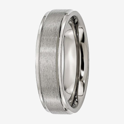 Mens 6mm Titanium Wedding Band