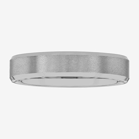 Mens 5MM Tungsten Wedding Band, 10, Grey