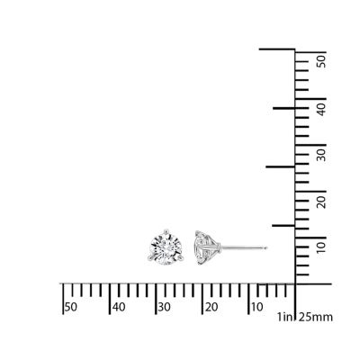 DiamonArt® Sterling Silver 3 CT. T.W. Cubic Zirconia Stud Earrings