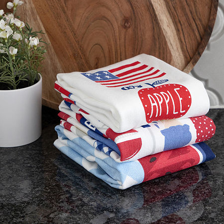 Ritz Americana Picnic Set 3-pc. Kitchen Towels, One Size, Multiple Colors