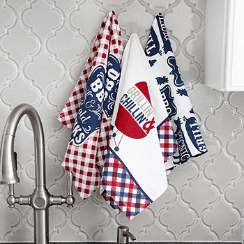 Design Imports Asst Summer Fruit Kitchen Towels - Set of 3