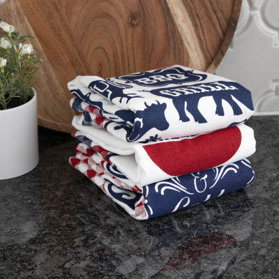 Ritz  Bbq Gingham Set 3-pc. Kitchen Towel Set