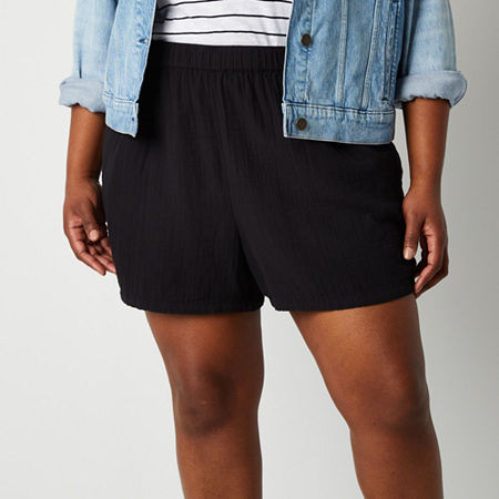  a.n.a Womens Pull-On Short-Plus