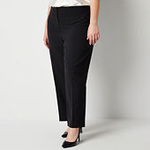 Black Label by Evan-Picone Dress Pants Women's 8 Gray Silver Stripe  High-Rise
