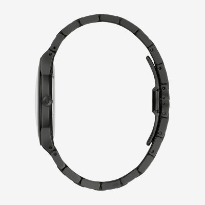 Bulova Modern Mens Black Stainless Steel Bracelet Watch 98a313