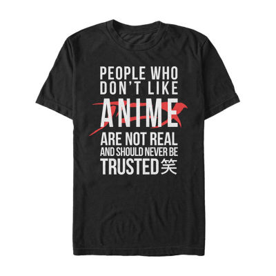 Mens Short Sleeve Anime Graphic T-Shirt