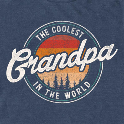 Mens Short Sleeve Coolest Grandpa Graphic T-Shirt