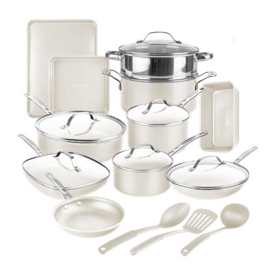 Gotham Steel Cream 20-pc. Express Cookware Set with Bakeware and Utensils