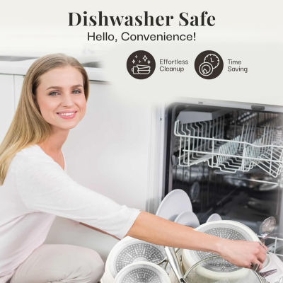 Gotham Steel Hammered Cream 15-pc. Ultra Ceramic Non-Stick Cookware Set with Utensils