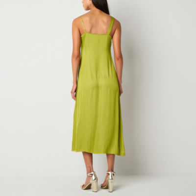 Worthington Womens Sleeveless Midi Slip Dress