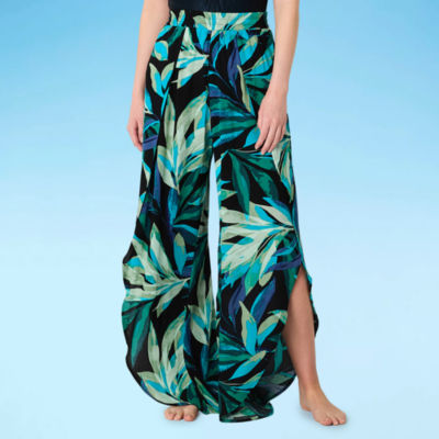 Mynah Breathable Leaf Pants Swimsuit Cover-Up