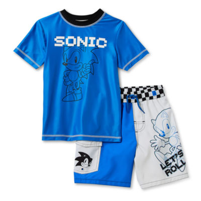 Little Boys Sonic the Hedgehog Rash Guard Set