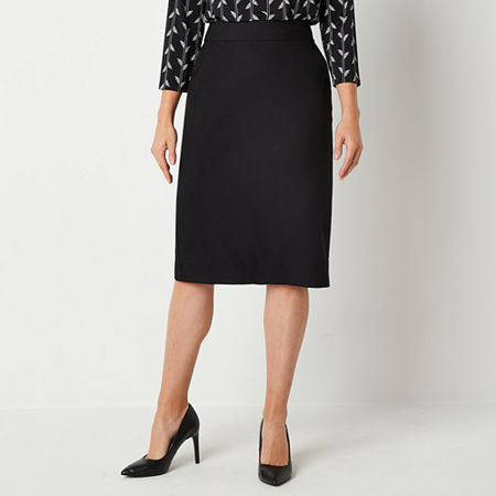 Liz Claiborne-Petite Womens Mid Rise Regular Fit Ankle Pant, 4 Petite, Black