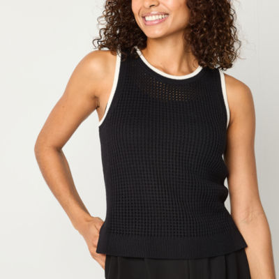 Stylus Womens Crew Neck Sleeveless Tank Top