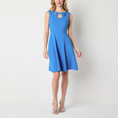 Alyx Womens Sleeveless Fit + Flare Dress